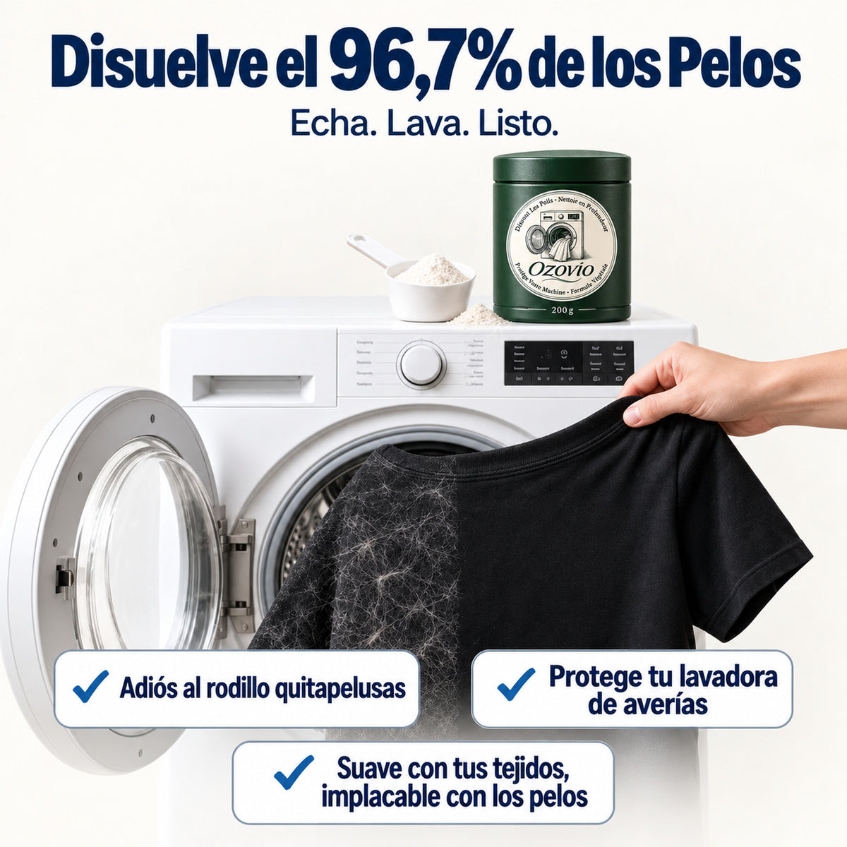 El polvo que disuelve el 96,7% de los pelos